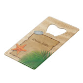 砂の背景のパーチメント – ボトルオープナー (裏面アングル)