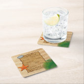 砂の背景のパーチメント – 紙コースター (インサイチュ)