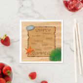 砂の背景のパーチメント – 紙ナプキン スタンダードカクテルナプキン (インサイチュ)