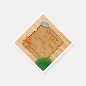 砂の背景のパーチメント – 紙ナプキン スタンダードカクテルナプキン (角)