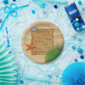 砂の背景のパーチメント – 紙プレート ペーパープレート (パーティー)