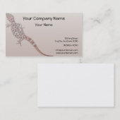 砂の背景のヒョウによって斑点を付けられるヤモリ 名刺 (正面/裏面)