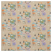 砂の背景の粋な五十年代の画像的なイメージ ファブリック (見本)