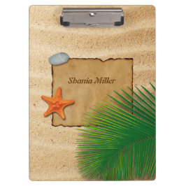 砂の背景-クリップボードの羊皮紙 クリップボード