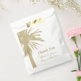 砂の色のヤシの木のビーチ結婚式のバッグ フェイバーバッグ