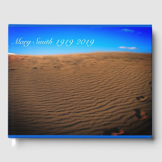 砂の葬式の足跡 ゲストブック (正面)