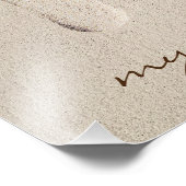 砂の裸足の足跡 フォトプリント            (角)