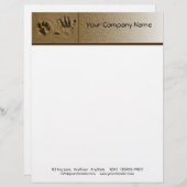 砂の親友犬の足そして手のプリント レターヘッド (正面/裏面)