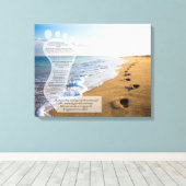 砂の詩の足跡20x16 キャンバスプリント (インサイチュ (ウッドフロア))