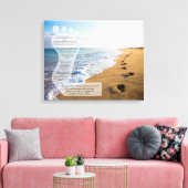 砂の詩の足跡20x16 キャンバスプリント (インサイチュ (リビング))