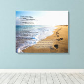 砂の詩の足跡20x16 キャンバスプリント (インサイチュ (ウッドフロア))