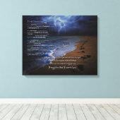 砂の詩の足跡20x16 (stormy) キャンバスプリント (インサイチュ (ウッドフロア))