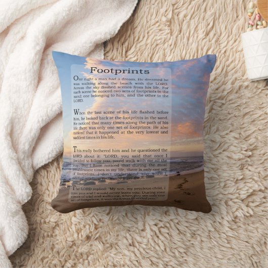 砂の詩の足跡 クッション (ブランケット)