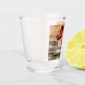 砂の赤いビーチチェア ショットグラス (左)