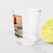 砂の赤いビーチチェア ショットグラス (右)