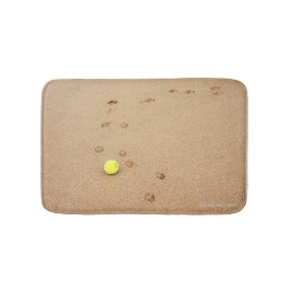 砂の足のプリント バスマット