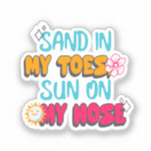 砂の足の指、太陽の鼻 シール (正面)