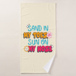 砂の足の指、太陽の鼻 バスタオル
