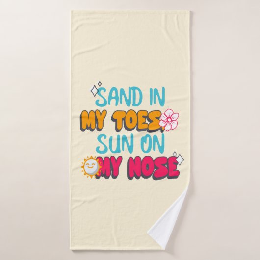 砂の足の指、太陽の鼻 バスタオル (バスタオル)