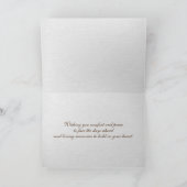 砂の足跡と悔やみや弔慰バラ カード (内部)