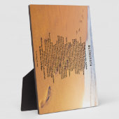 砂の足跡のデシデラータ フォトプラーク (側面)