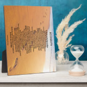 砂の足跡のデシデラータ フォトプラーク (側面)