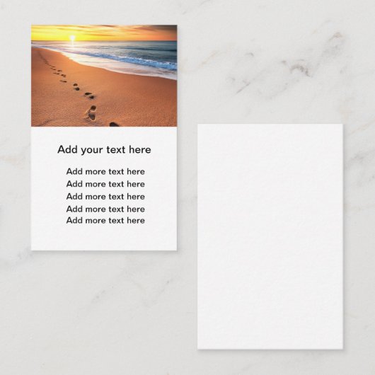 砂の足跡テーマ名刺 名刺 (正面/裏面)