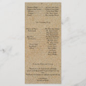 砂の足跡結婚式 プログラム (裏面)