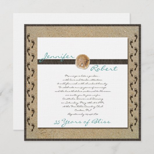 砂の足跡 アニバーサリー ご招待 招待状 (正面/裏面)