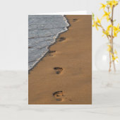 砂の足跡 カード (黄色い花)