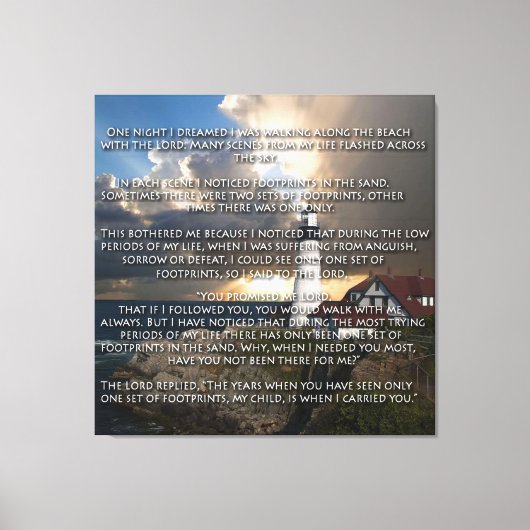 砂の足跡 キャンバスプリント (正面)