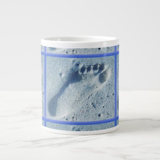 砂の足跡 ジャンボコーヒーマグカップ (正面)