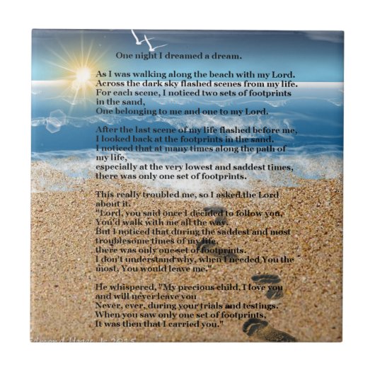 砂の足跡 タイル (正面)