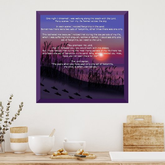 砂の足跡 ポスター (キッチン)