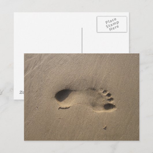 砂の足跡 ポストカード (正面/裏面)