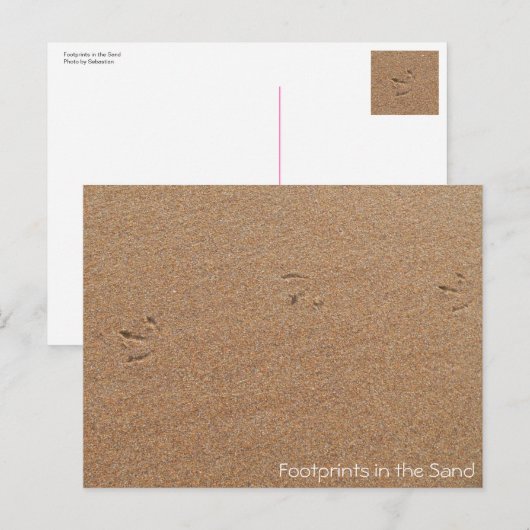 砂の足跡 ポストカード (正面/裏面)