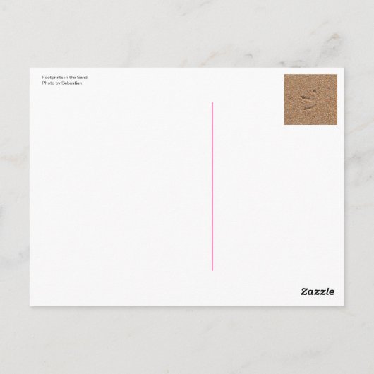 砂の足跡 ポストカード (裏面)