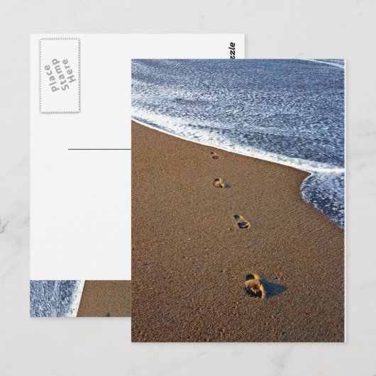 砂の足跡 ポストカード (正面/裏面)