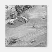 砂の足跡 マグネット (正面)