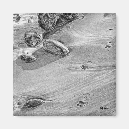 砂の足跡 マグネット (正面)