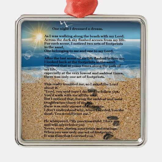 砂の足跡 メタルオーナメント (正面)