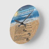 砂の足跡 ラウンド壁時計 (傾斜)