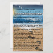 砂の足跡 便箋 (正面/裏面)