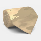 砂の迷彩柄パターン ネクタイ (ロール)