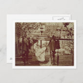 砂の運中の芸者（セピア写真） ポストカード (正面/裏面)