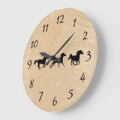 砂の野馬 ラージ壁時計 (傾斜)