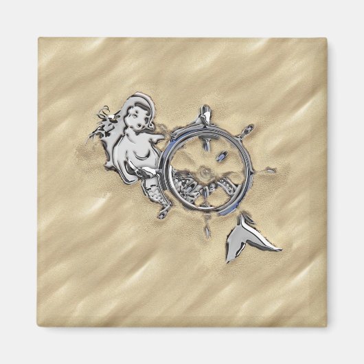 砂の銀の人魚 マグネット (正面)