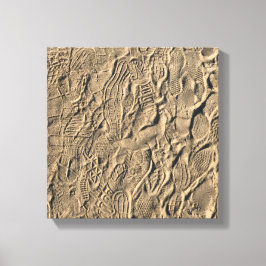 砂の靴プリント キャンバスプリント