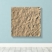 砂の靴プリント キャンバスプリント (インサイチュ (ウッドフロア))