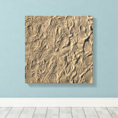 砂の靴プリント キャンバスプリント (インサイチュ (ウッドフロア))